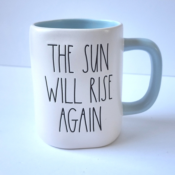 Rae Dunn Ceramic white blue mug New - Picture 1 of 5